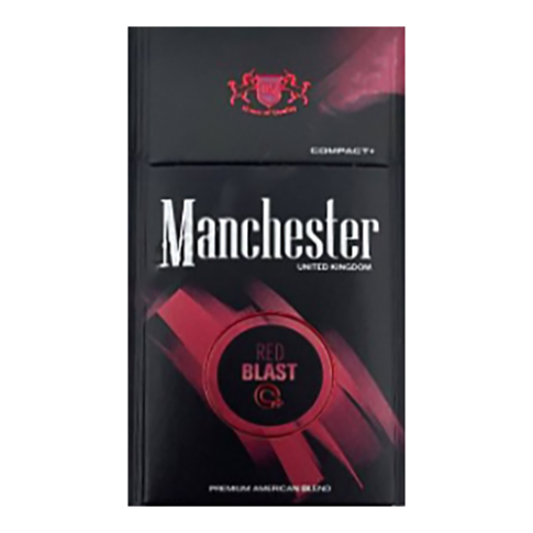 Сигареты Manchester Red Blast (Манчестер Ред Бласт Кнопка Клубника)